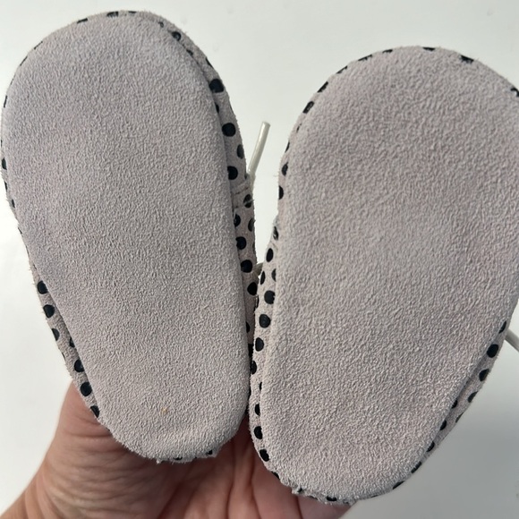 Piper Finn Polka Dot Leather Oxford Crib Shoe NEW Soft Sole Slipper size 2 - Picture 4 of 6